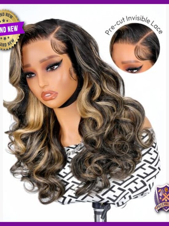 13x4 Glueless Human Hair Wig with Lace Front and Side Part main image 5
